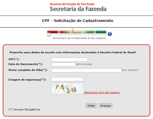 cadastrar nota fiscal paulista
