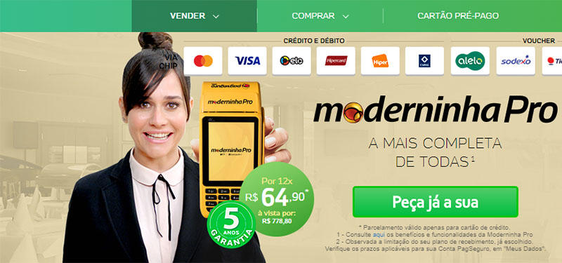 Moderninha pro pagseguro: taxas, telefone, bandeiras, como funciona e mais!